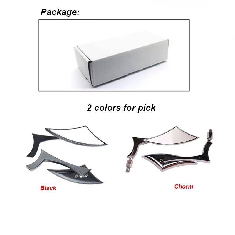 2 шт. универсальные 8 мм 10 нитки для мотоцикла Копье Пользовательские Зеркала Harley