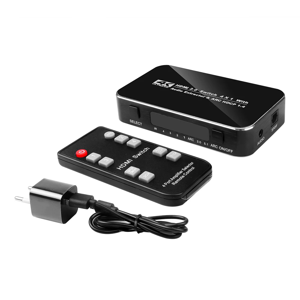 4X1 HDMI-совместимый коммутатор с аудио оптический TOSLINK Ultra HD 4 порта 4K x 2K поддержкой
