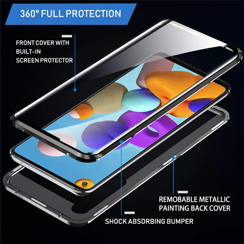 

Magnetic Metal Case For Samsung Galaxy A21S A50 A10 A70 A50S A30S A20S A10S A21 A31 A51 A71 Case Cover Phone Cases Coque