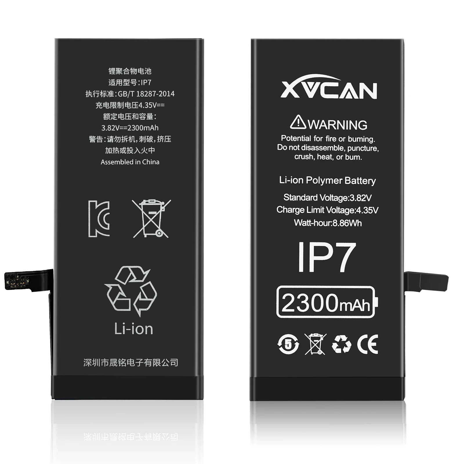 XVCAN Оригинальный аккумулятор для iPhone 4S 5 высокой емкости 5S 5C SE 6 Plus 6P 6S 6SP 7 7P 8 8P X Xs XR