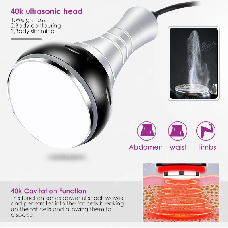 

New Arrival Economic 635nm LLLT Laser Slimming Lipolysis Vacuum RF Liposuction Multifunction Cavitation Machine Beauty Care