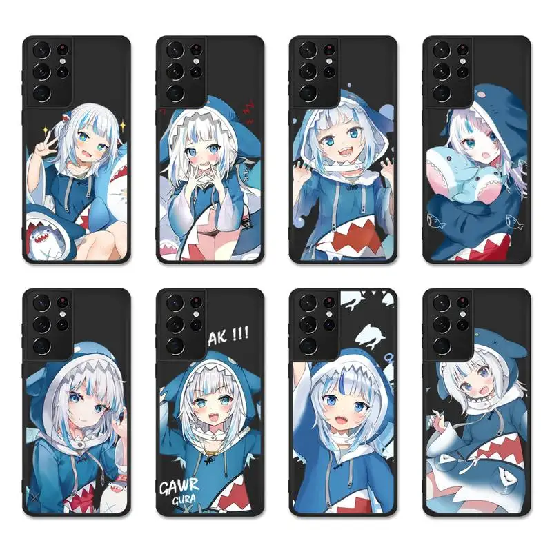 

Hololive Gawr Gura Anime Shark Girl Phone Case For Samsung S20 Fe Lite S30 S21 Ultra S10 E S9 S8 Plus S7 Edge Silicone Cover