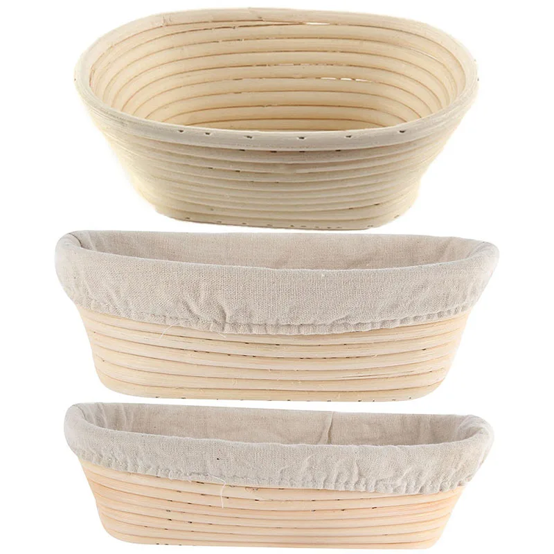 

Bread basket round Banneton dough rose rattan, used for home baking Indonesian rattan bread storage basket kitchen storage