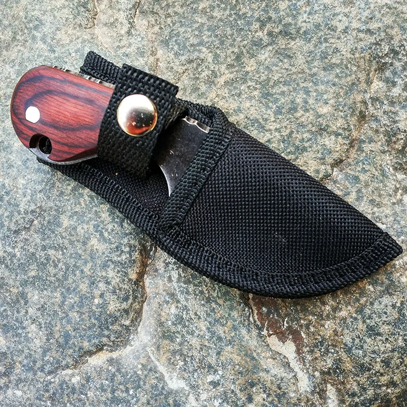 

5.51'' Fixed Blade Hunting Knife With Sheath Outdoor Survival Tactical Knife Camping Small Straight Knives EDC Self-defense Tool