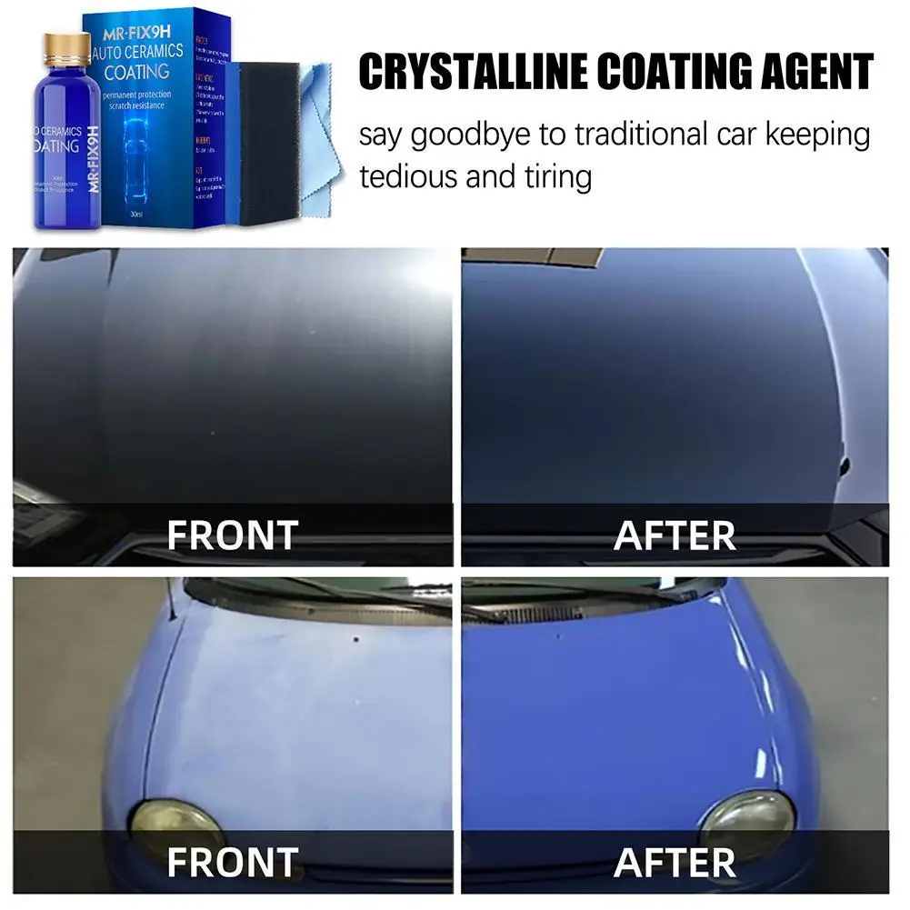 Capa de vidrio cerámico para coche esmalte líquido hidrofóbico el cuidado la pintura antiarañazos 30ml |