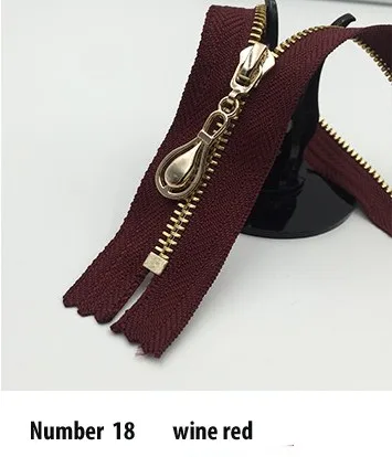 wine red 30 цветов Длина 50 см близкий конец золотая металлическая застежка-молния для шитья молнии одежды аксессуары молнии DIY инструменты на цветной молнии P106 - Цвет: wine red