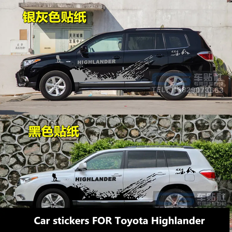 Наклейка на автомобиль для Toyota Highlander 2008 2019 Модифицированная наклейка корпус