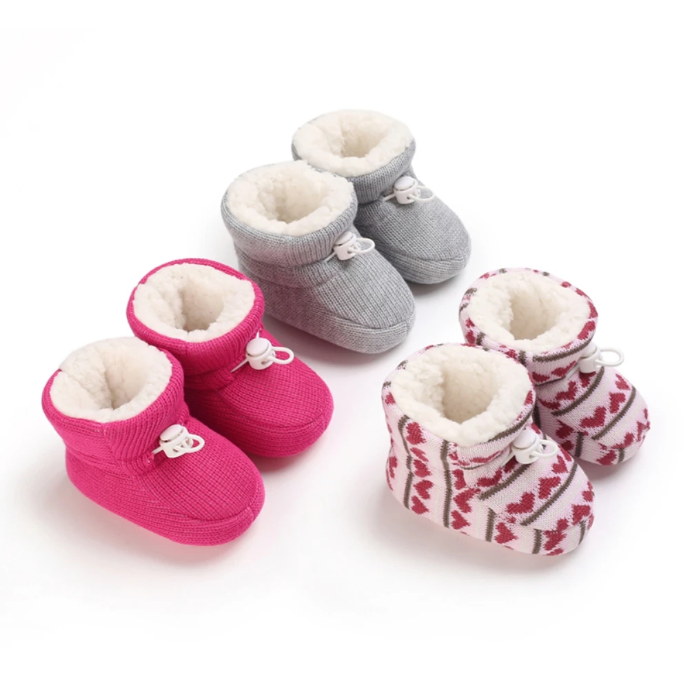 

Winter Baby Boots Infant Toddler Newborn Cute Cartoon Bear Shoes First Walkers Keep Warm Snowfield Booties Boot