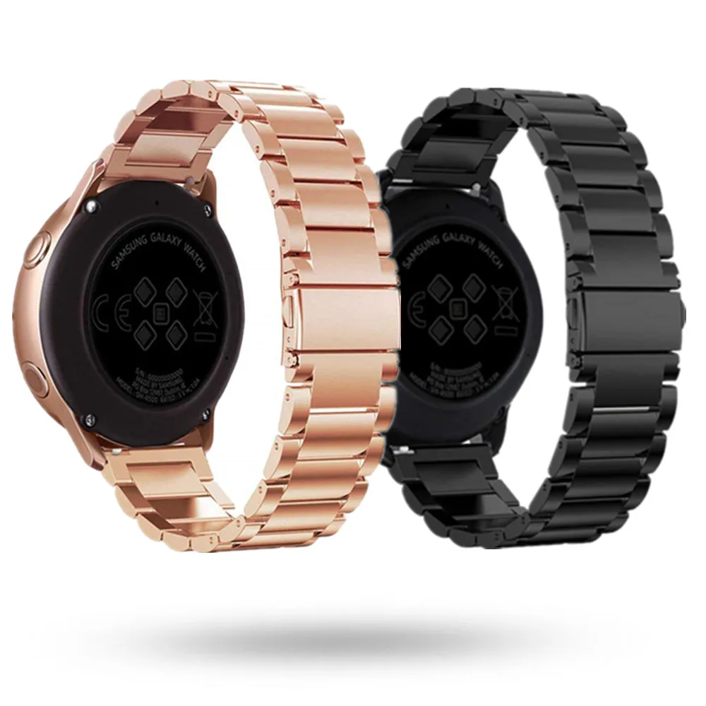 Ремешок стальной 20 мм для Samsung Galaxy Watch 3 41 мм/42 мм/Active 2 металлический браслет Garmin