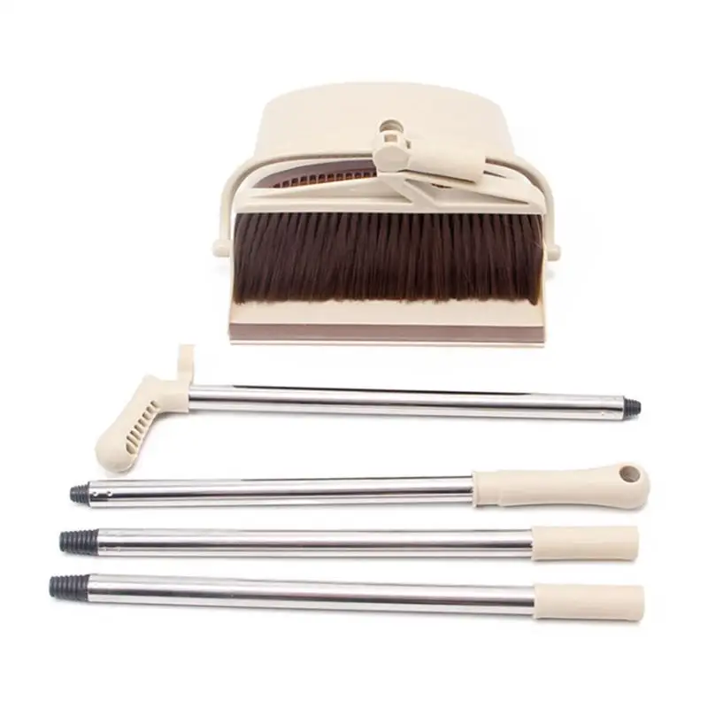 Вращающаяся метла и совок складной набор длинная ручка выдвижной для подметания