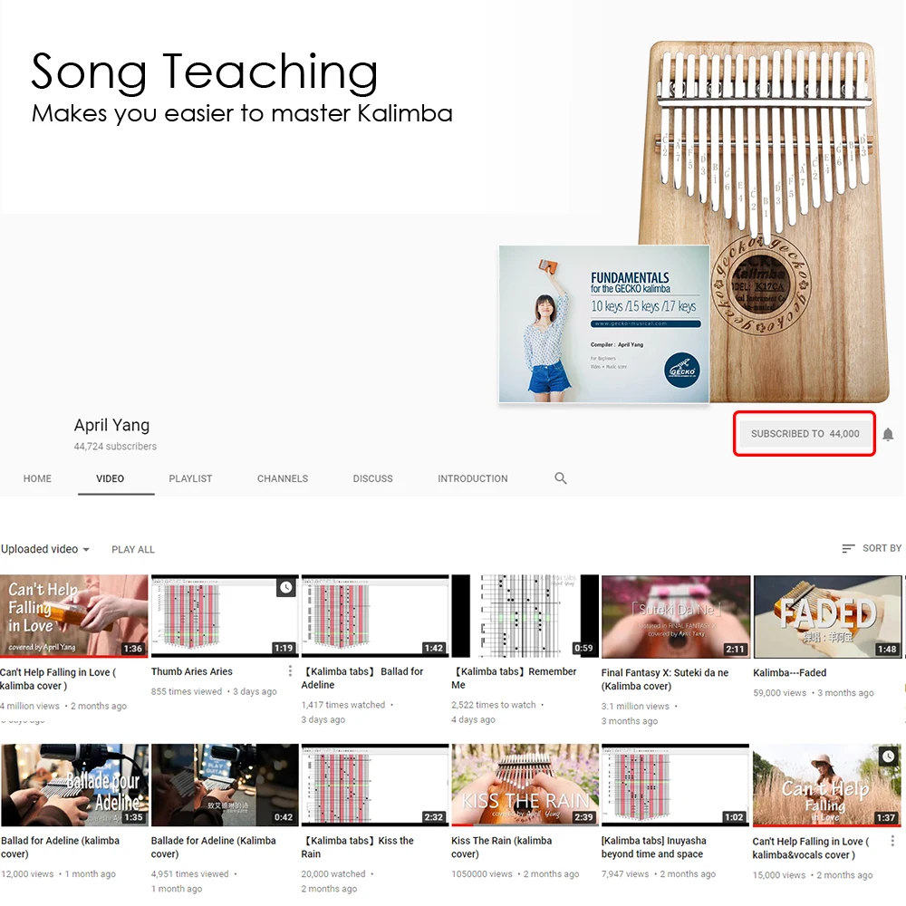 Gecko Kalimba игрушечное пианино 17 клавиш твердое камфоры дерева тела музыкальный