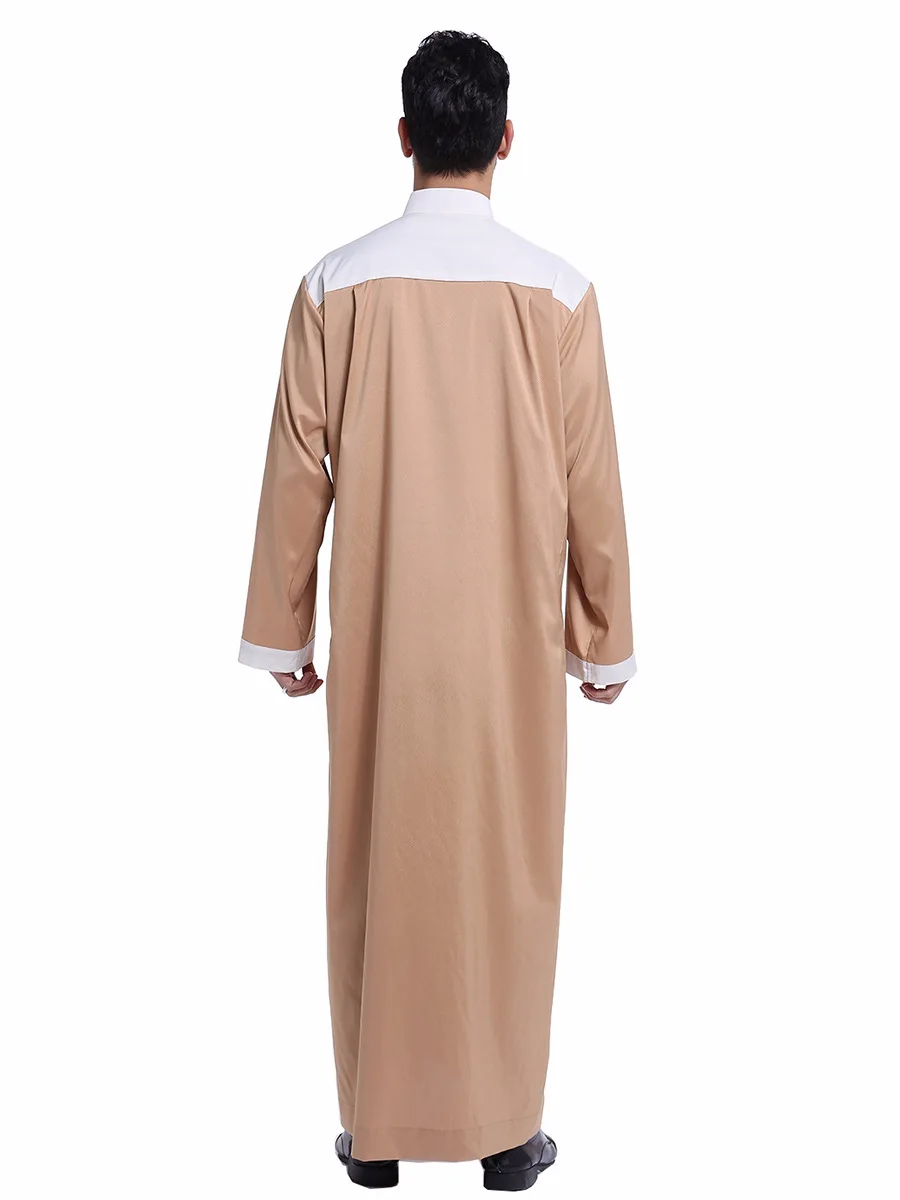 

Muslim Islamic Clothing Men Jubba Thobe Kimono Long Robe Saudi Musulman Stand Collar Abaya Caftan Islam Dubai Arab Long Dress