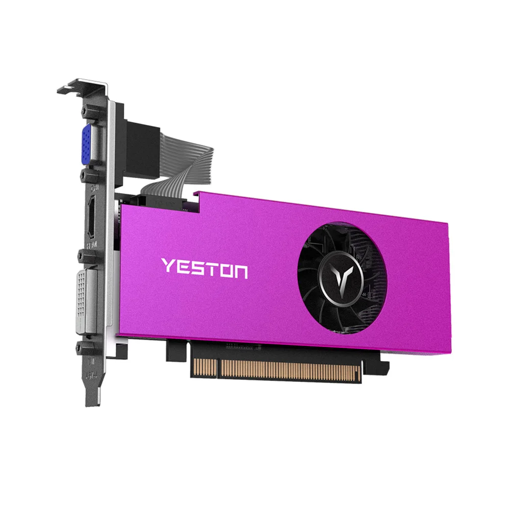 Yeston RX550-4G D5 LP Видеокарты Radeon Chill 4 Гб памяти GDDR5 128 бит 6000 МГц VGA+ HDMI+ DVI-D GPU
