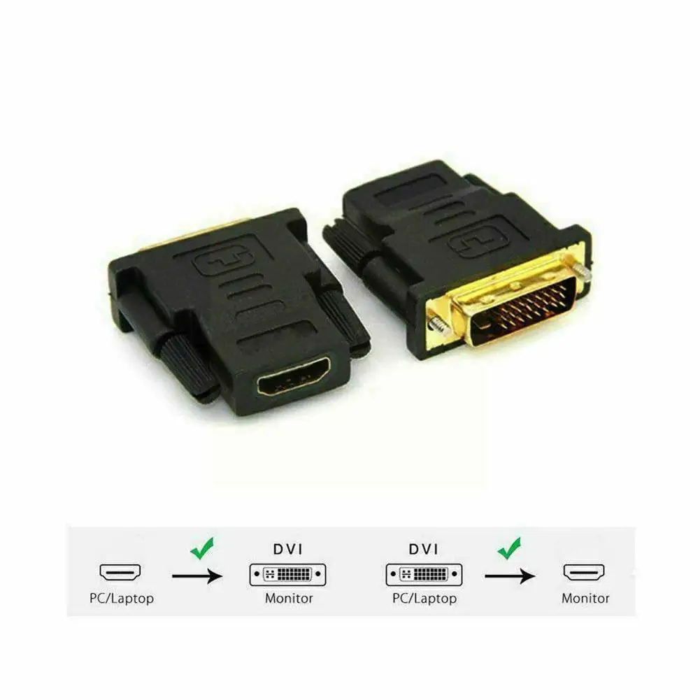 

Factory Price Dvi-d Male (24+1 Pin) To -compatible Female Tv Display (19-pin) Monitor Adapter A0y6