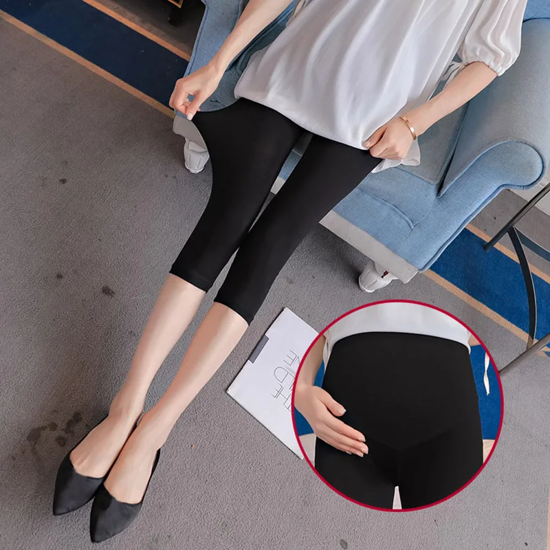 Леггинсы для беременных осенние модные обтягивающие леггинсы с заниженной