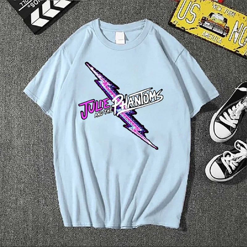 

2021 Julie and the Phantoms Letter Print T Shirt Casual Tee Shirt for Women