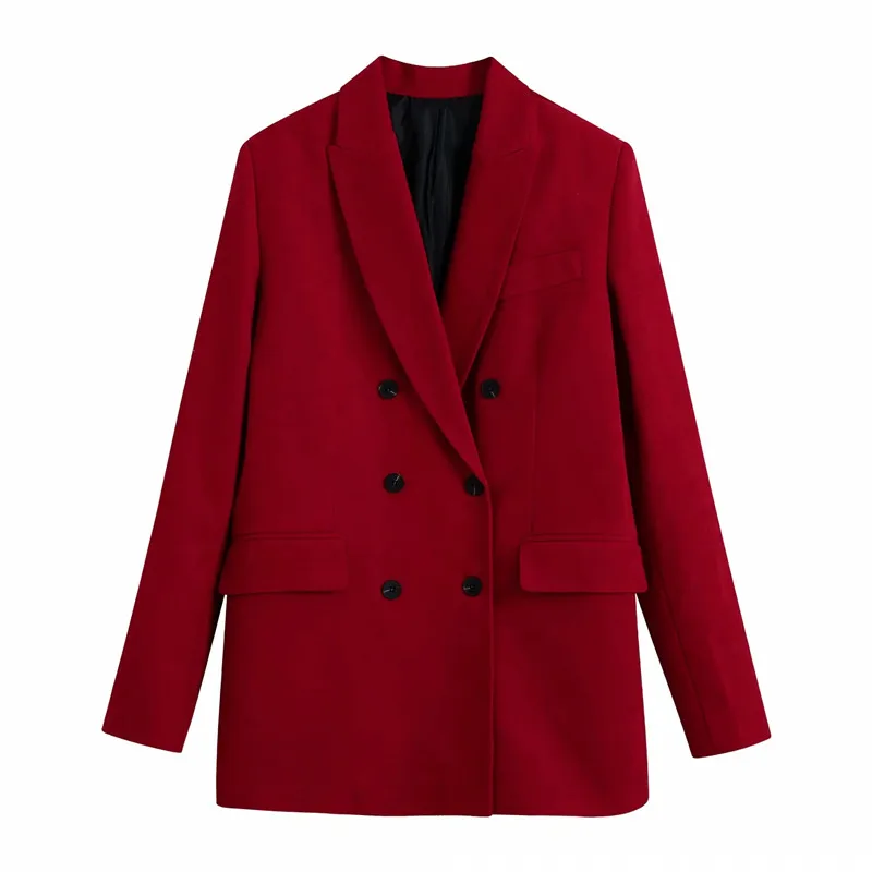 Пиджак женский длинный двубортный с длинным рукавом на осень | Женская одежда