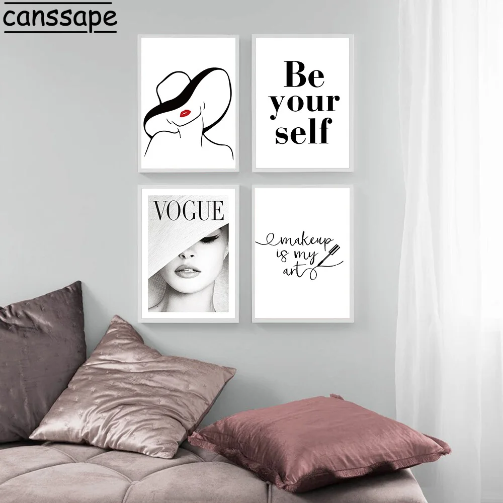 Модные красивые абстрактные картины на холсте Vogue настенные для гостиной постеры