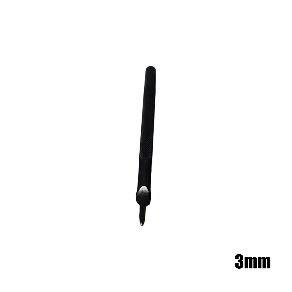black 3mm 1 tooth Кожаная фурнитура перфорационный инструмент 1/2/4/6 зубец Hole кроя прошитой расстояние между отверстиями буровая установка DIY кожа ремесленных инструментов - Цвет: black 3mm 1 tooth