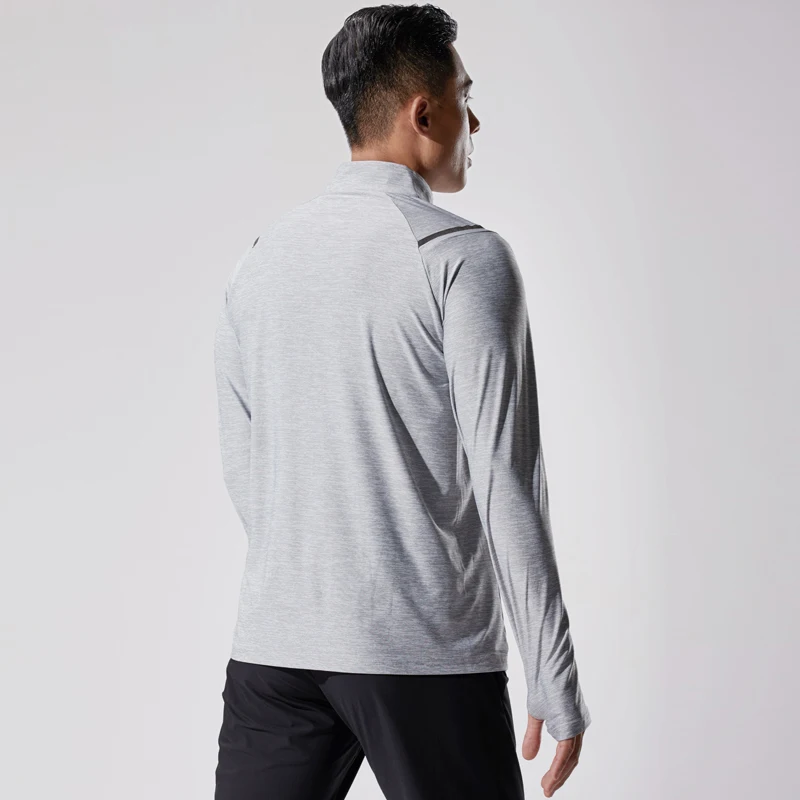 Мужские Длинные рубашки для бега быстросохнущие Спортивные Компрессионные