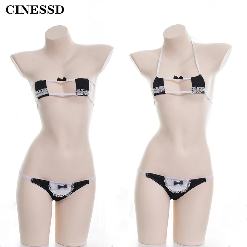 Японский сексуальный кружевной бандажный комплект нижнего белья с отделкой