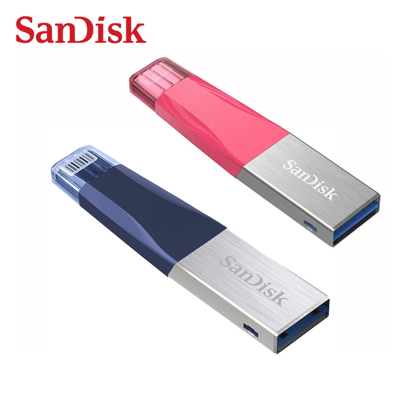 SanDisk USB флеш накопитель 64 ГБ 128 3 0 Флешка двойной OTG флешка для iPhone|USB