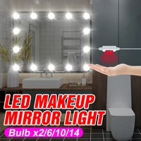 smart sensor led makeup mirror lamp dc 12v dimmable dressing table lamps for dressing room wardrobe decor usb cosmetic lights