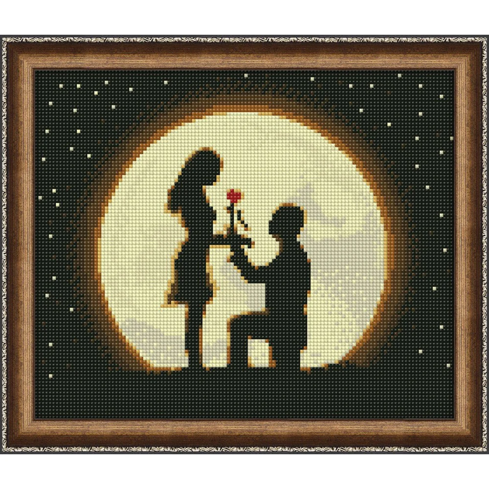 Полностью квадратная/круглая дрель 5d Diy Алмазная картина пары кристалл