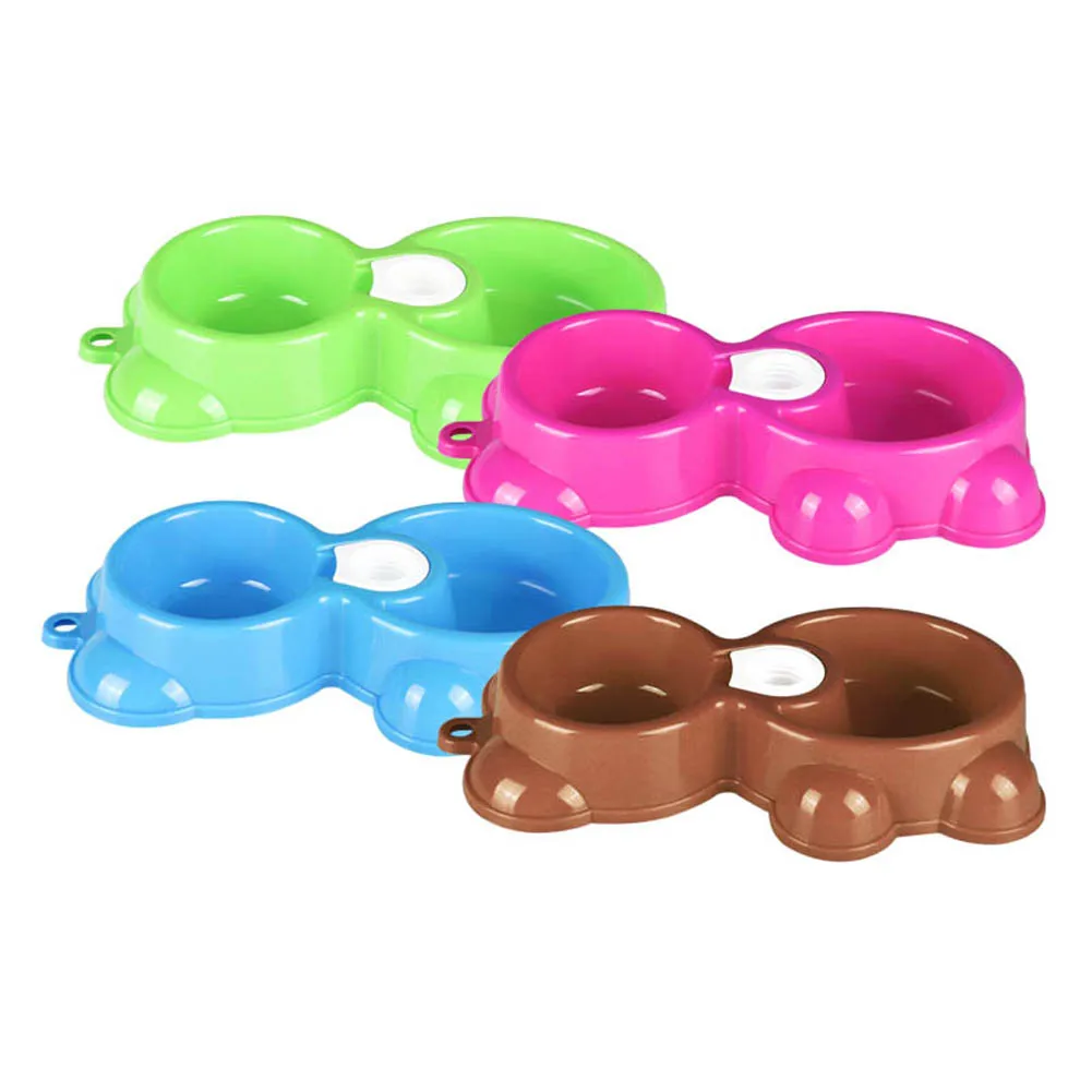 Двойная портовая миска для собак кошек питьевой фонтан блюдо еды домашних