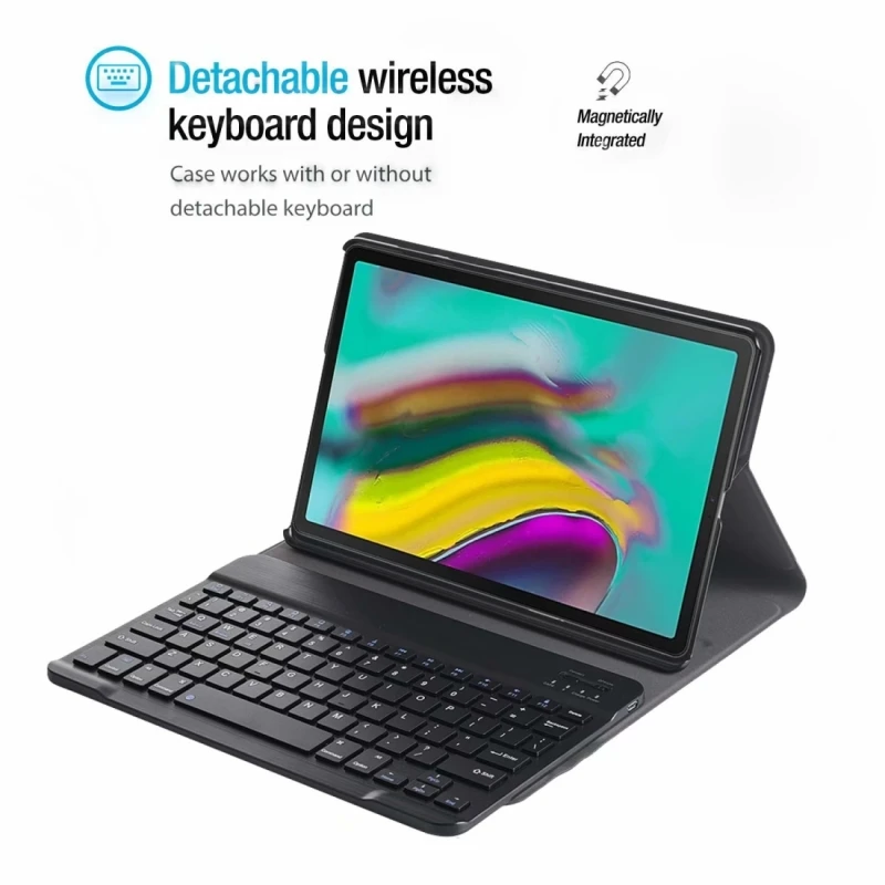 

For Samsung Galaxy Tab S7 &Tab A7 2020 Ultra-thin Detachable Bluetooth Keyboard Leather Case with Stand/Sleep Function/Backlight