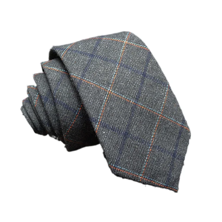 

Mens Ties 6cm Classic Cotton Handmade Skinny Neck Ties for Men Striped Narrow Collar Slim Cashmere Tie Casual Plaid Tie For Man
