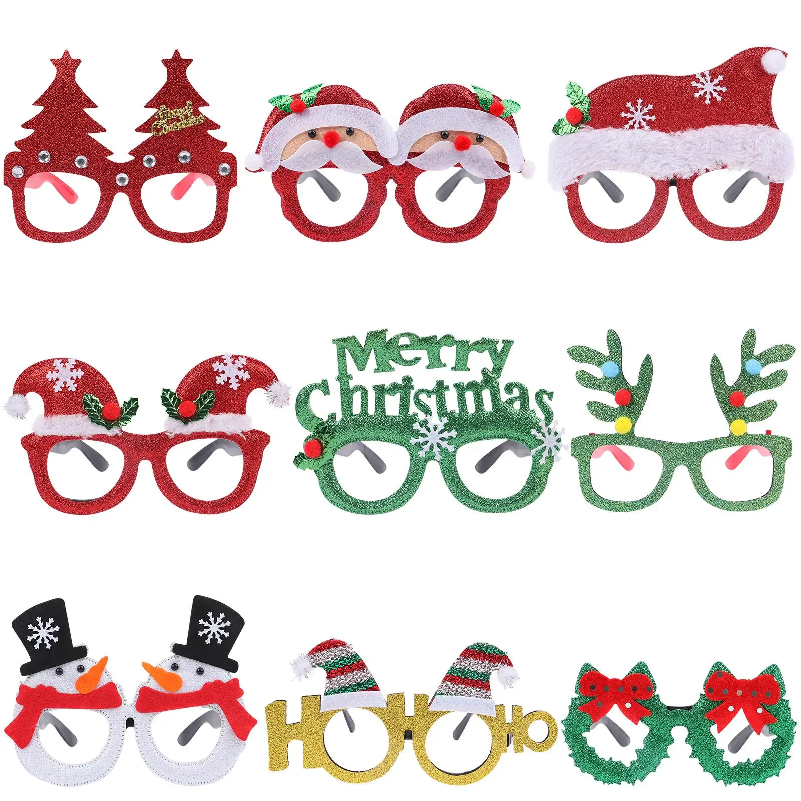 

16 шт., декоративные очки для новогодней вечевечерние