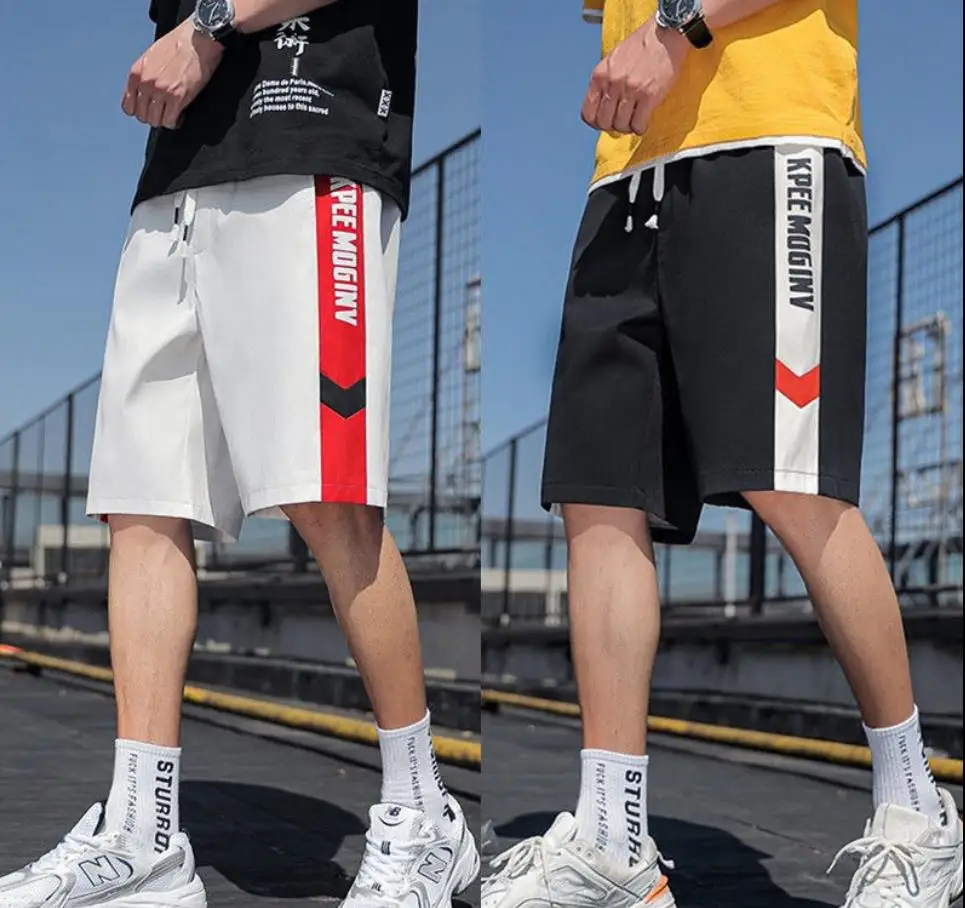 

2021 Summe Sports Short Men's Running Casual Simplici Beach Pants Five-point Loose Large Size Outer Wear Fitness Shorts Pajamas