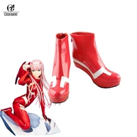 rolecos anime darling in the franxx cosplay shoes zero two cosplay shoes for women cosplay shoes 02 red customized boot