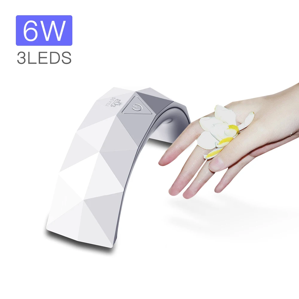 rainbow-white 6 Вт мини USB УФ-лампа для отверждения геля для ногтей светильник для ногтей Гель-лак Сушилка для ногтей машина для дизайна ногтей PC& ABS горячая светодиодная УФ-лампа для ногтей - Цвет: rainbow-white