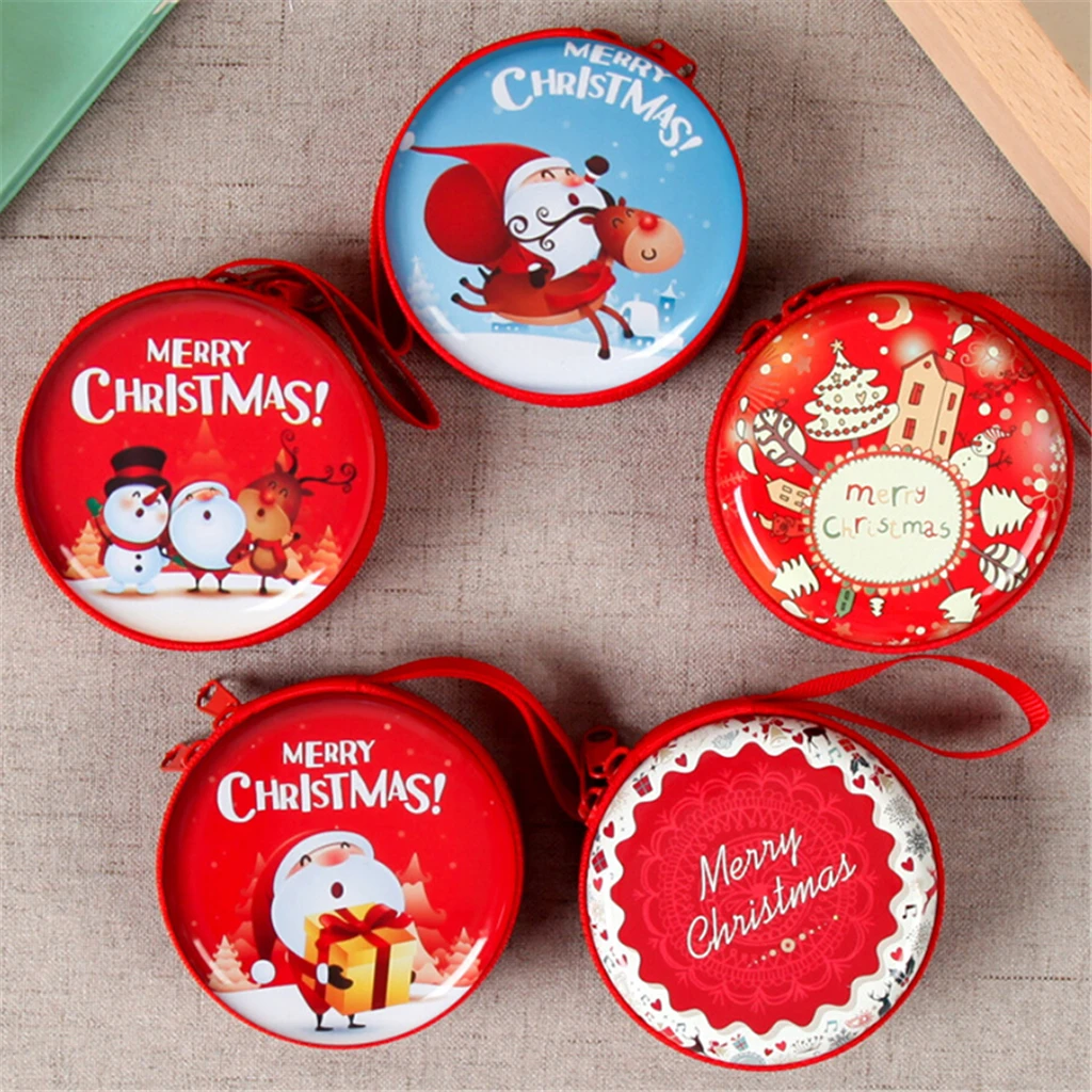 20181 Мини Рождественская маленькая коробка для хранения серьги в виде монет