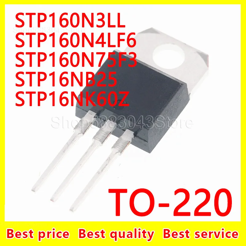 

(10 шт.) 100% Новый оригинальный чипсет STP160N3LL STP160N4LF6 STP160N75F3 STP16NB25 STP16NK60Z TO-220