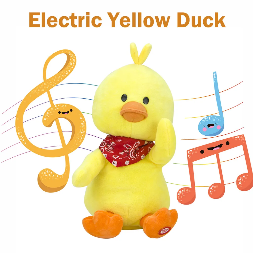 

Electric Cute Yellow Little Duck Plush Funny Toys Kawaii Soft Stuffed Dolls Kids Gift Living Room Home Decoration Accessories