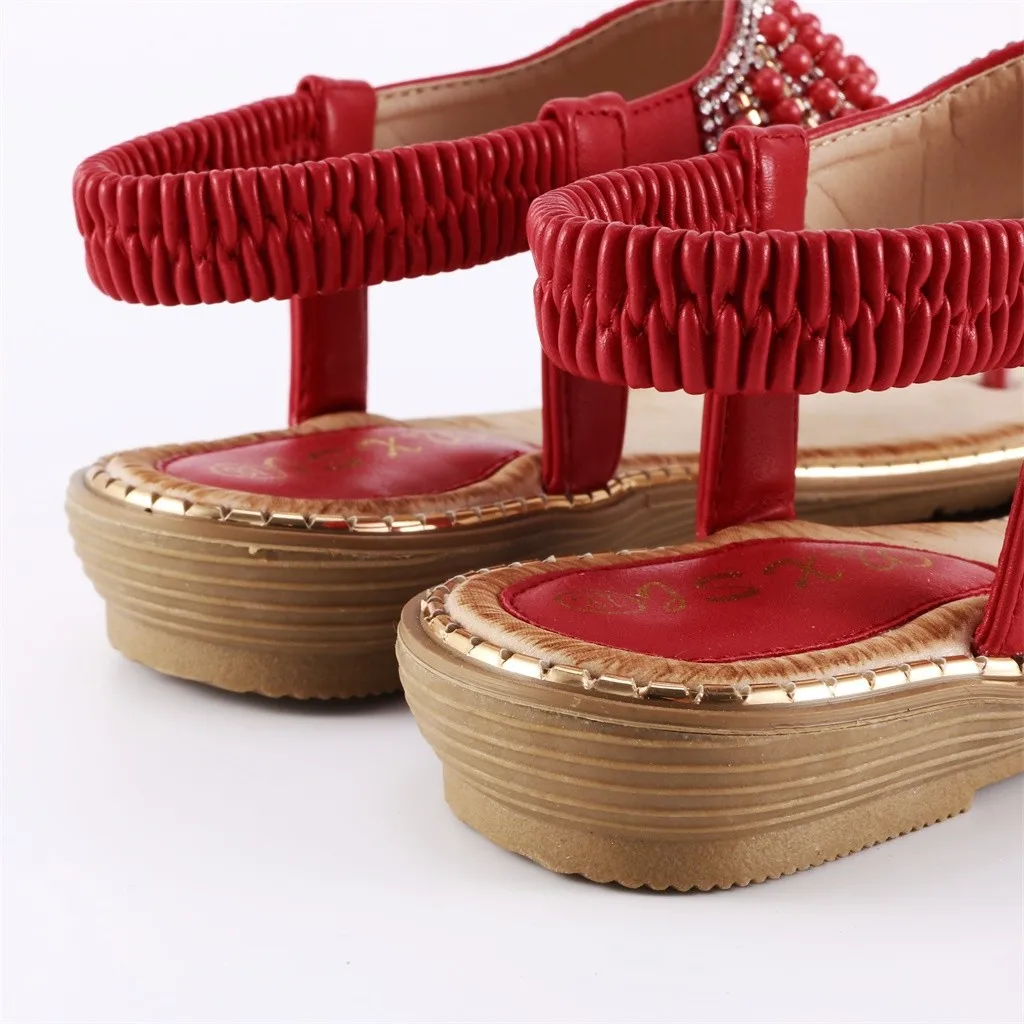 SAGACE/летние босоножки на танкетке женская обувь с открытым носком Zapatos Bohemios