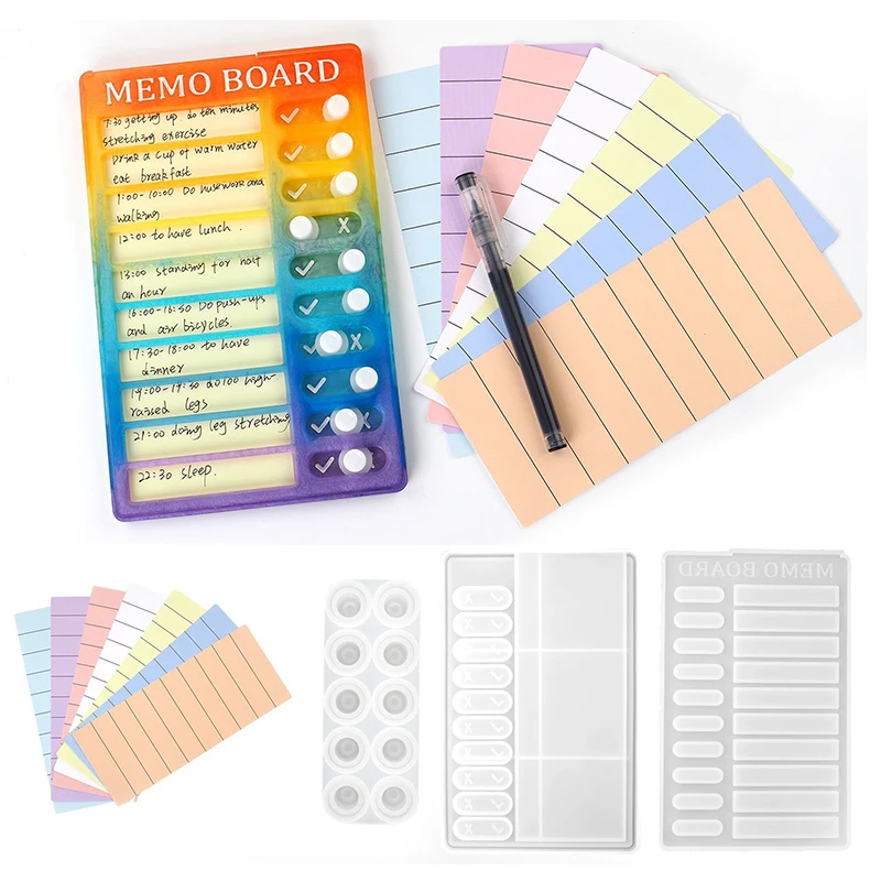 

Новое поступление, силиконовая форма для рукоделия, блокнот для доски и 7 сменных бумаг, набор для рукоделия ручной работы