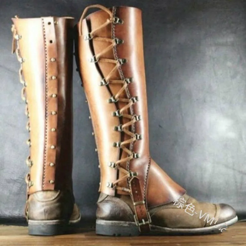 Средневековый Ретро воин косплей солдат рыцарь броня обувь женская длинные