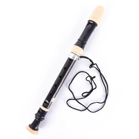 8 holes adjustable black clarinet soprano recorder flute musical instrument cleaning rod piccolos accessory