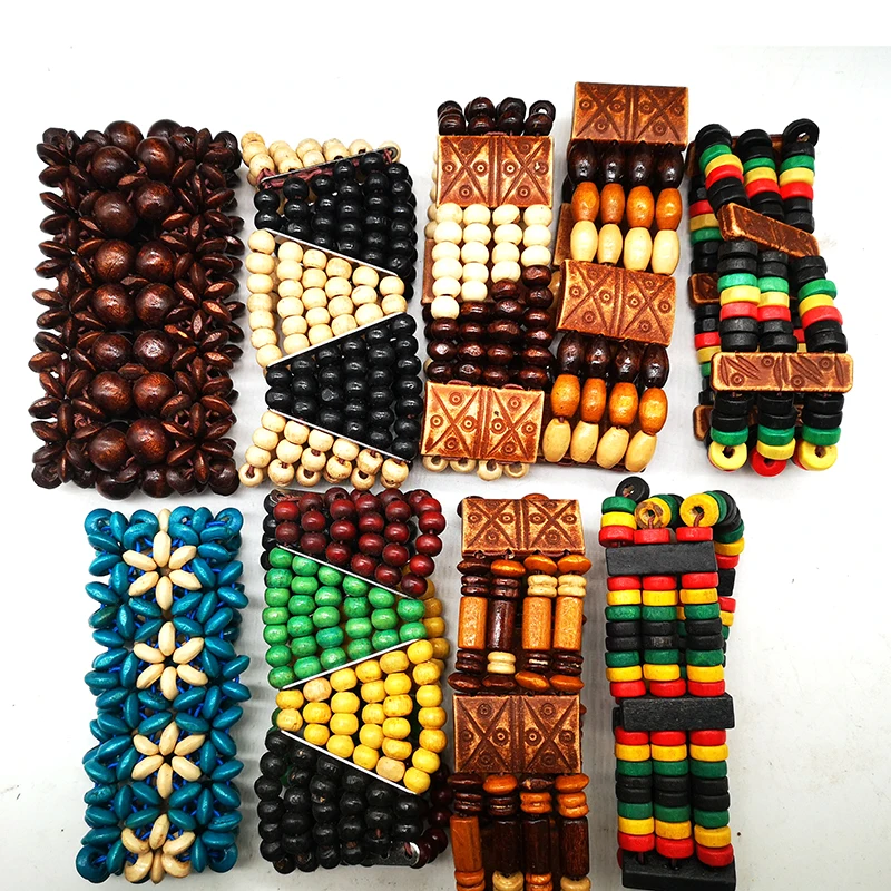 

Free Shipping!! 5pcs/lot multi wooden beaded bracelets can mixed colors