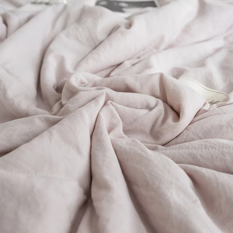 Однотонные стеганые одеяла летнее хлопковое покрывало для двуспальной кровати