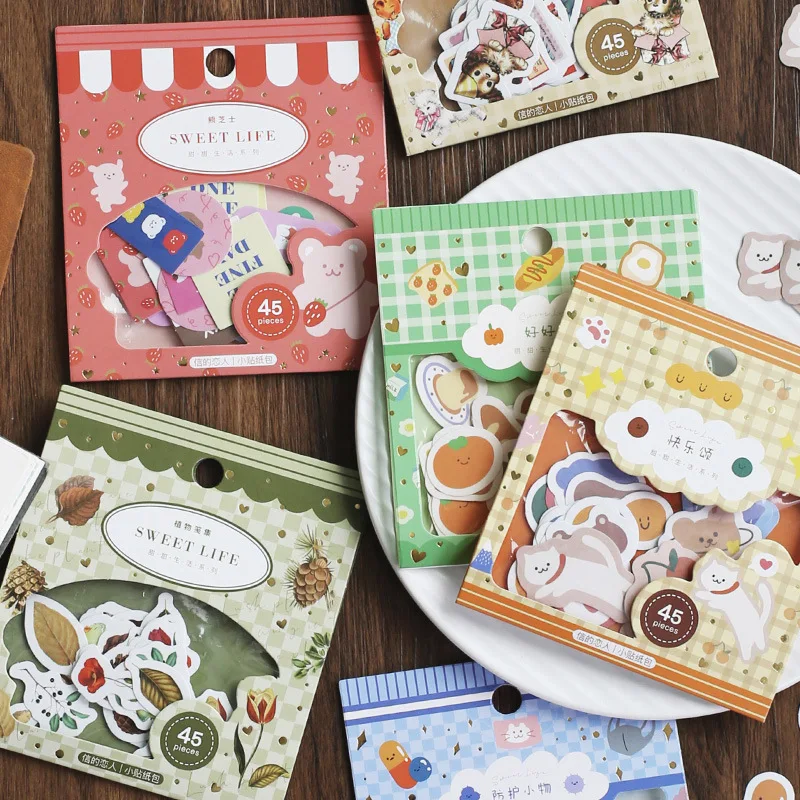 Sweet Life Fresh Lovely Hand Account DIY Paper Sticker Decoration Ablum Diary Scrapbooking Label Cute Stationery | Канцтовары для