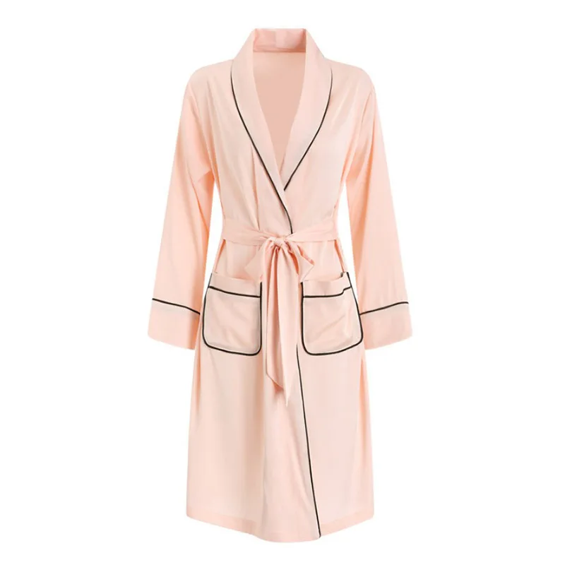 Халат женский Шелковый с глубоким V образным вырезом пикантная ночная рубашка