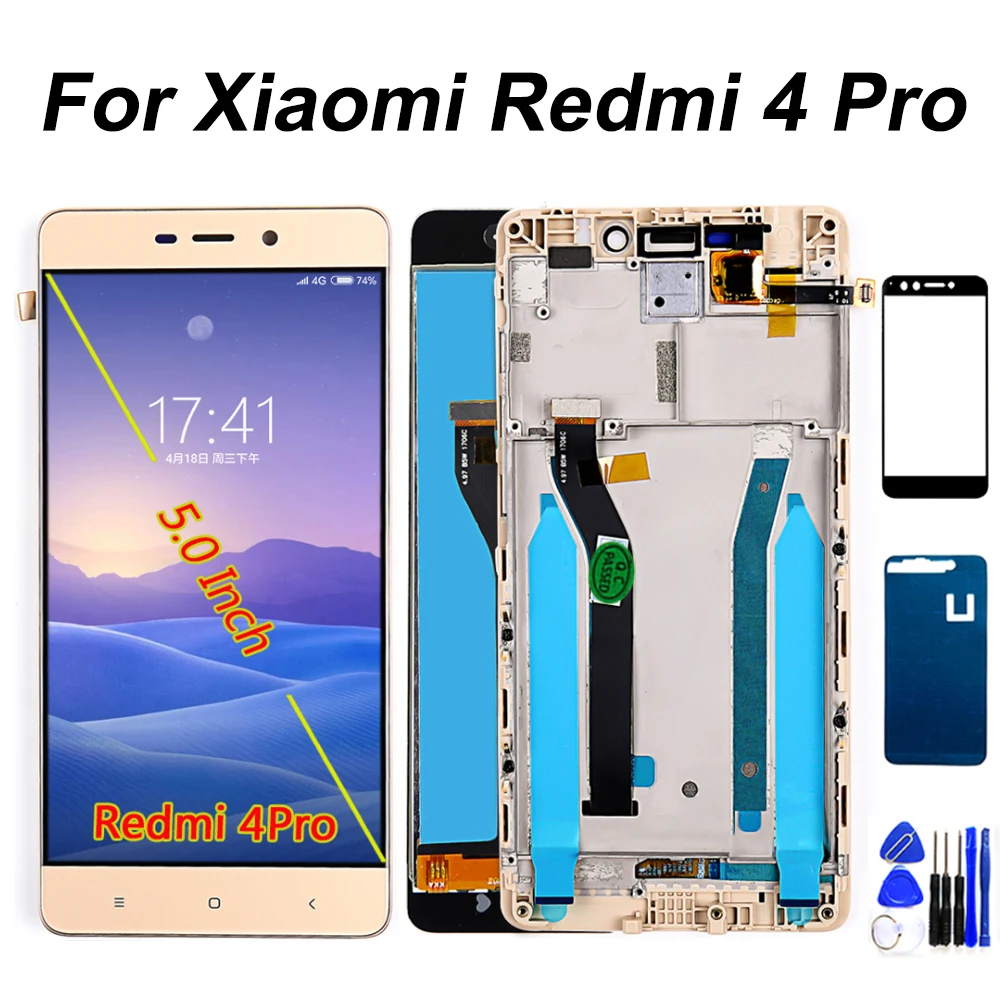 ЖК дисплей для Xiaomi Redmi 4 Prime / Pro 3 ГБ ОЗУ 32 Гб ПЗУ сенсорный экран дигитайзер в сборе