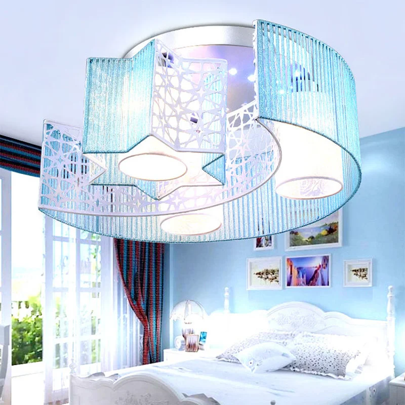 Принцесса Спальня Романтический розового или голубого цвета луна и звезды Стиль