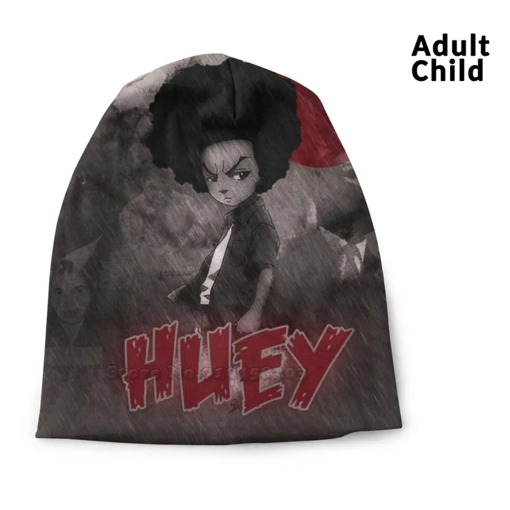 

Huey Freeman Personality Hip Hop Head Caps Beanie Hats Bonnet Huey Freeman Riley Freeman Set