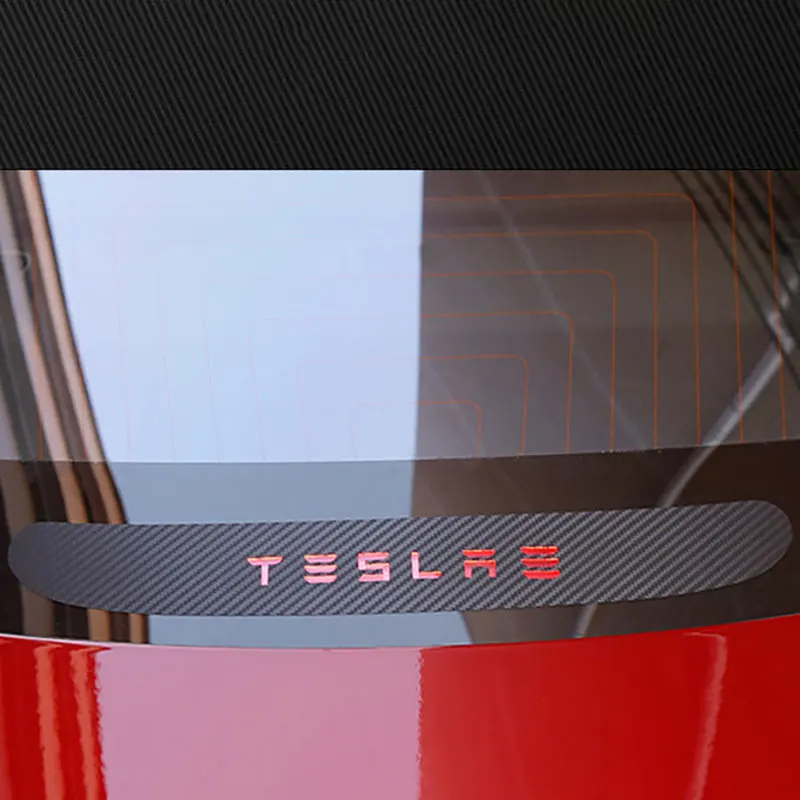 Автомобильная задняя фотография 3D наклейка из углеродного волокна для Tesla Model 3 18